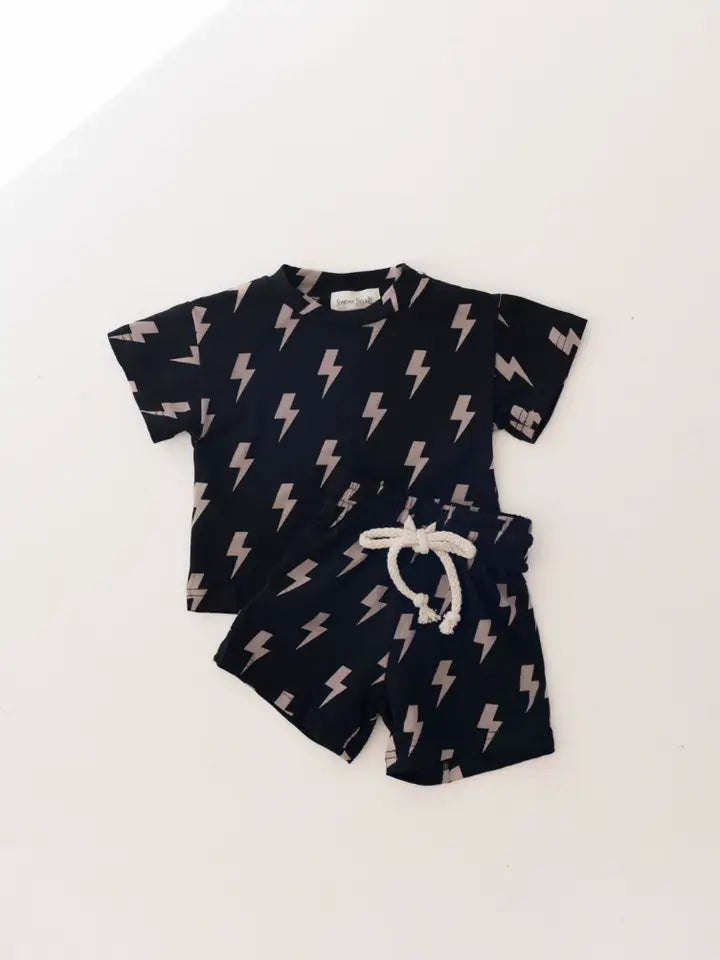 Short Set | Black Lightning