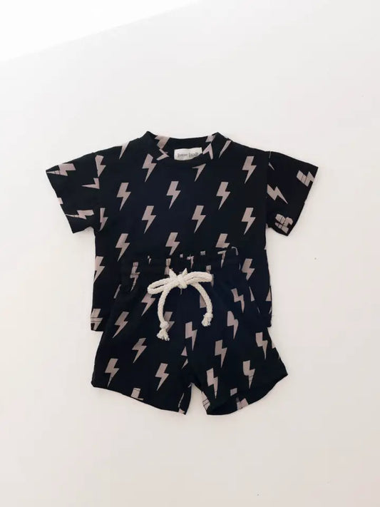 Short Set | Black Lightning