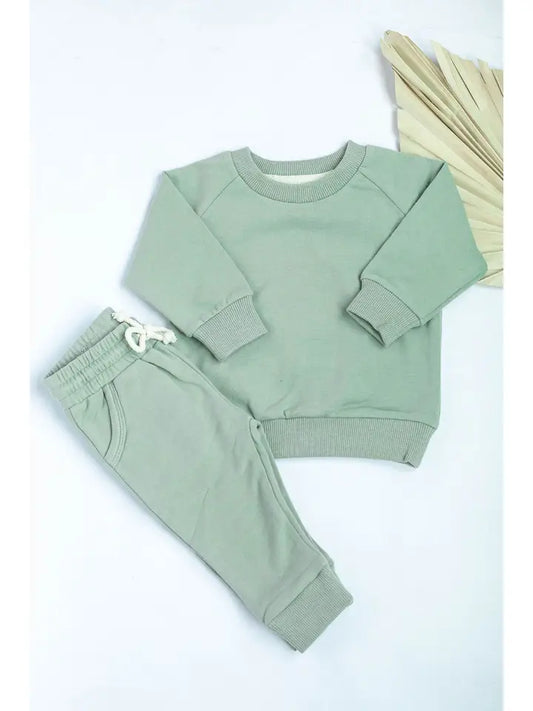 Baby Organic 2 Piece Set Sweatshirt/Pants Neutral Tracksuit