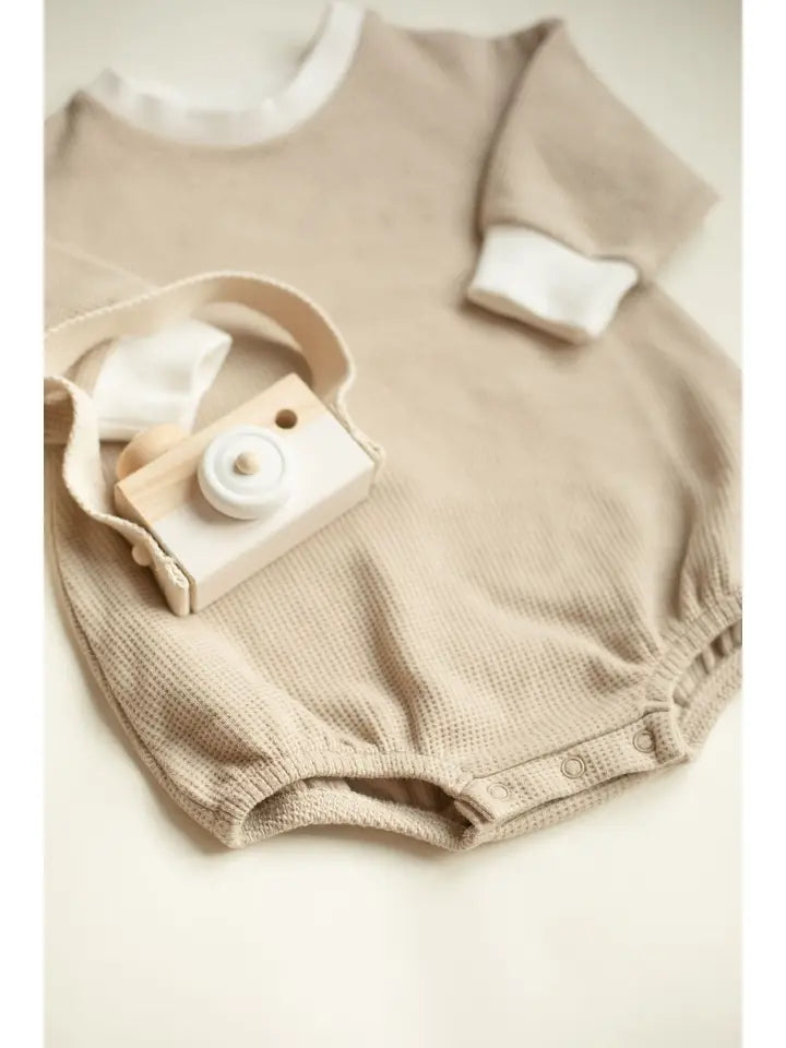 Oversized Bubble Romper For Baby, Spring Organic Clothes