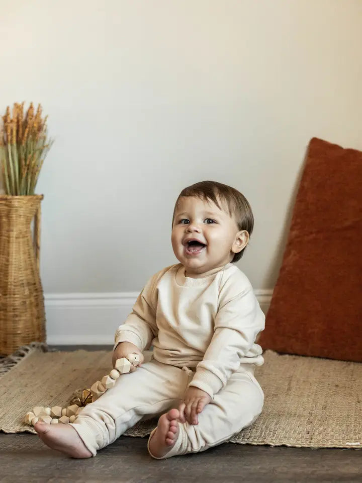 Baby Organic 2 Piece Set Sweatshirt/Pants Neutral Tracksuit