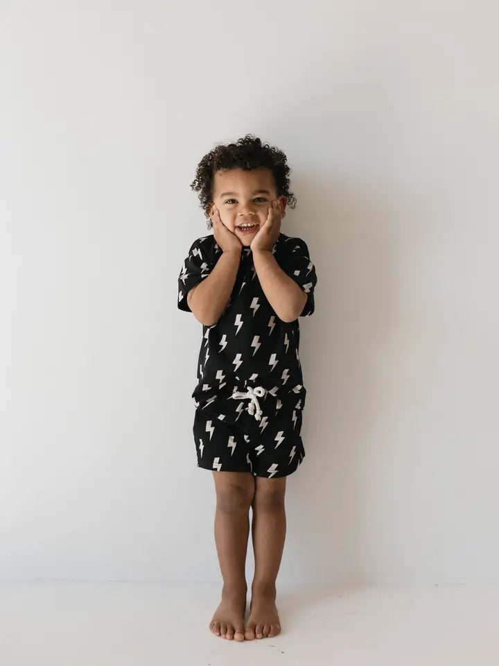 Short Set | Black Lightning